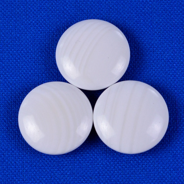 連珠用・五目並べ用碁石(白75粒・黒75粒)蛤碁石 25号 実用(厚み7.0mm