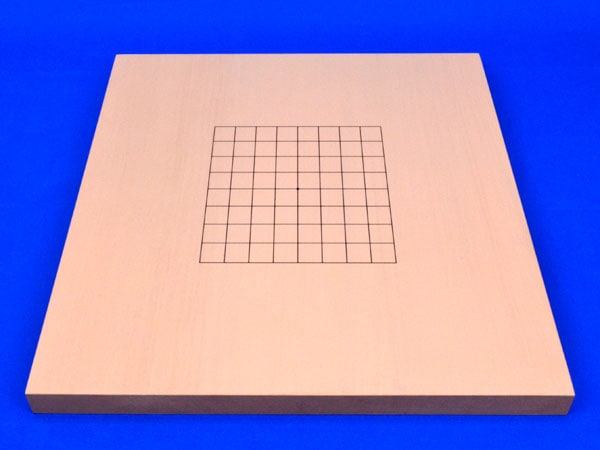 囲碁セット 9路19路両用新桂1寸卓上碁盤セット(ガラス碁石桜・プラ角箱