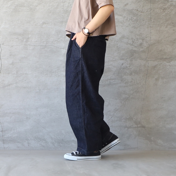 HARVESTY ハーベスティ NARROW CIRCUS PANTS demin one wash ナロー