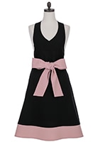 Mサイズ】ブラック＆エレガントベージュローブエプロン ARB01