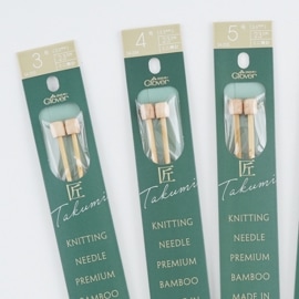 CL54】「匠」ミニ棒針 [ クロバー 23cm 6号・7号 2本 竹製