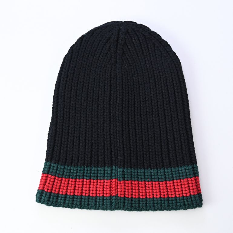 グッチ GUCCI ニットキャップ ニット帽 ウェビングライン メンズ