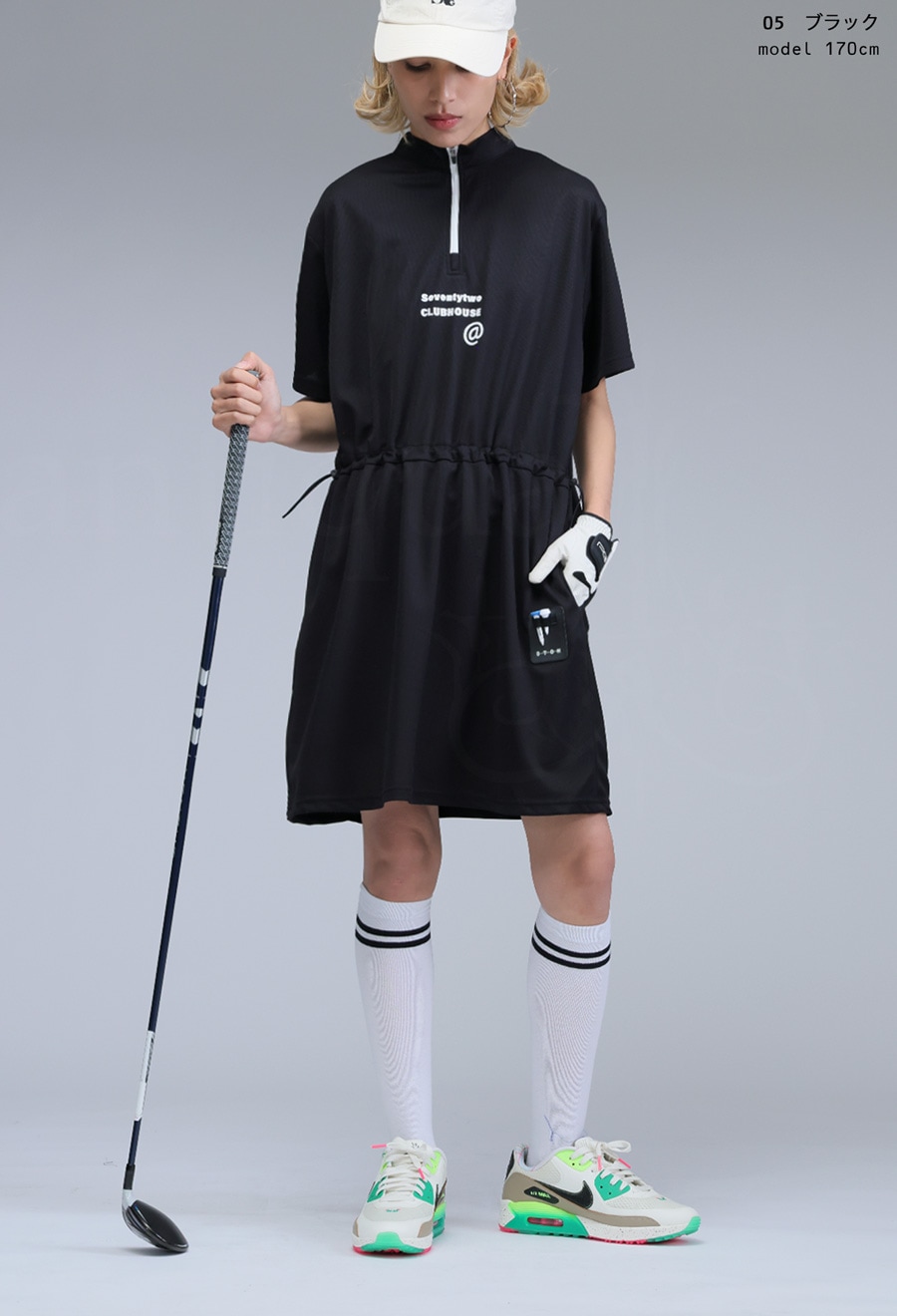 ANTIQUA GOLF×STCH ワンピース レディース 送料無料・(500)メール便可