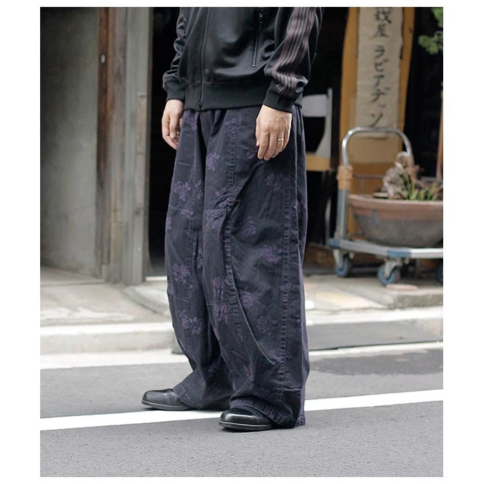 ニードルズ NEEDLES 8オンスデニム ローズ ジャガード ヒザデルパンツ