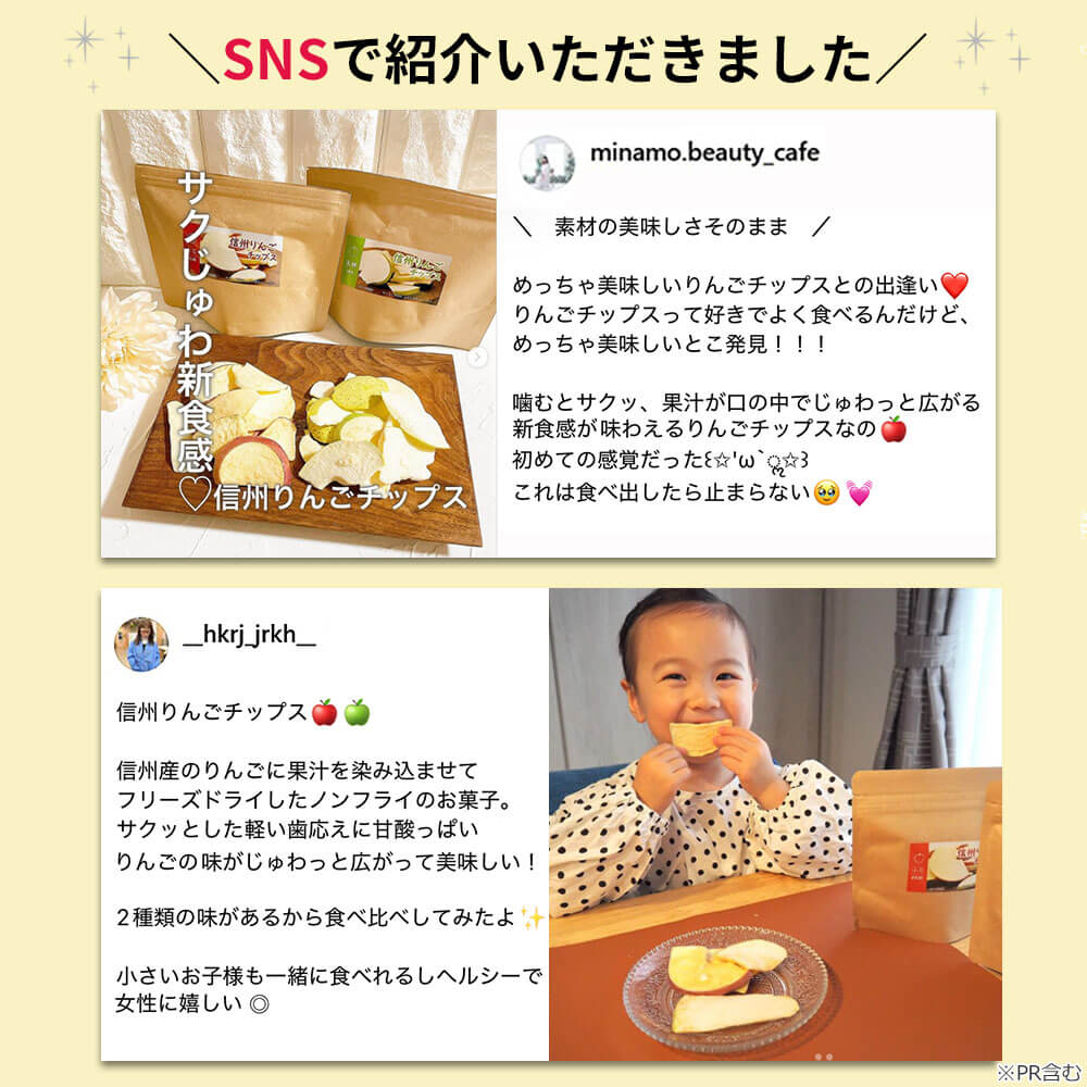 信州りんごチップス ふじ（25g）｜フリーズドライならアスザックフーズ