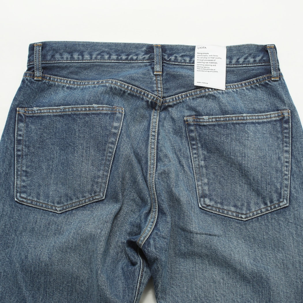CIOTA シオタ New Straight 5 Pocket Pants 本藍 スビンコットン 13.5
