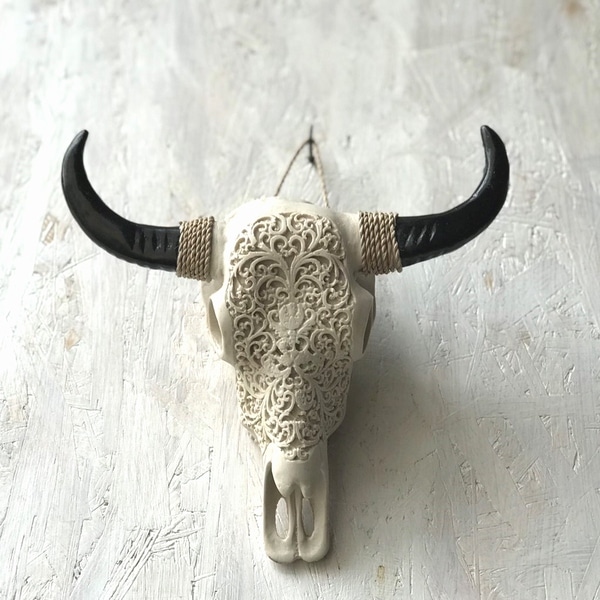 バッファロースカル【ベージュ】 ハンティングトロフィー／レプリカ