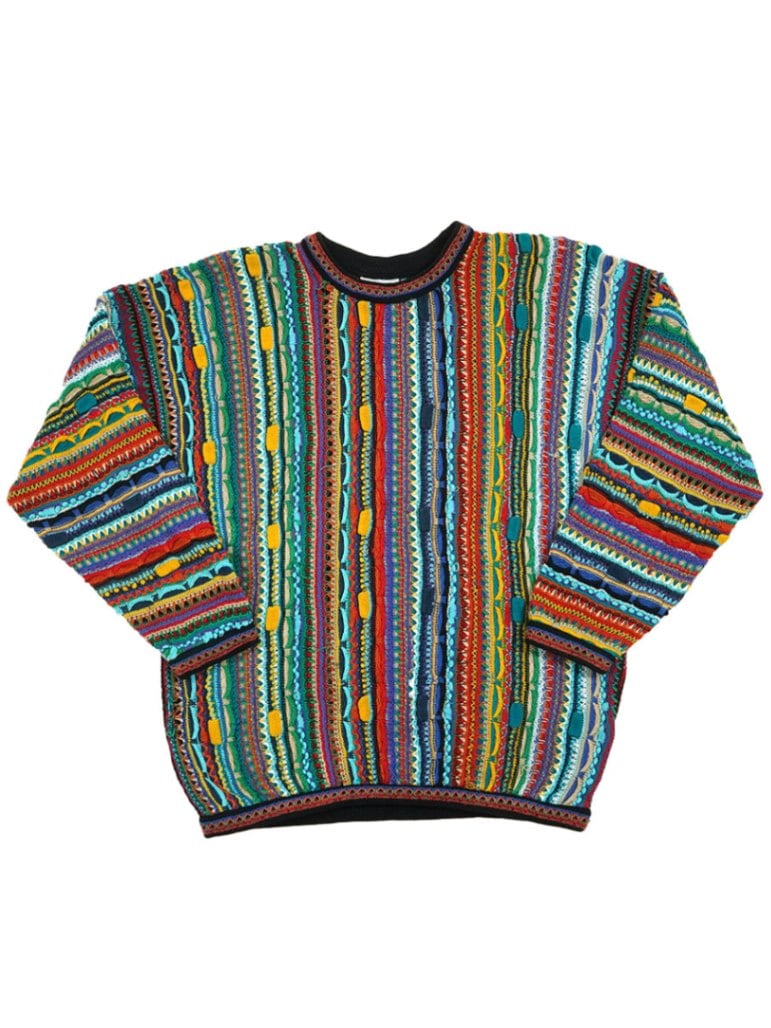 COOGI マルチカラー 3Dニットセーター 表記(XL) オーストラリア製