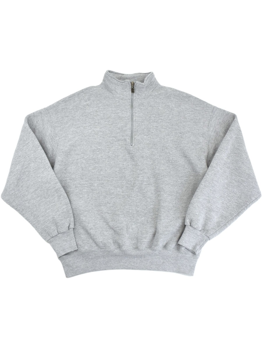 90's RUSSELL ATHLETIC ハーフジップスウェット グレー 表記(L) USA製