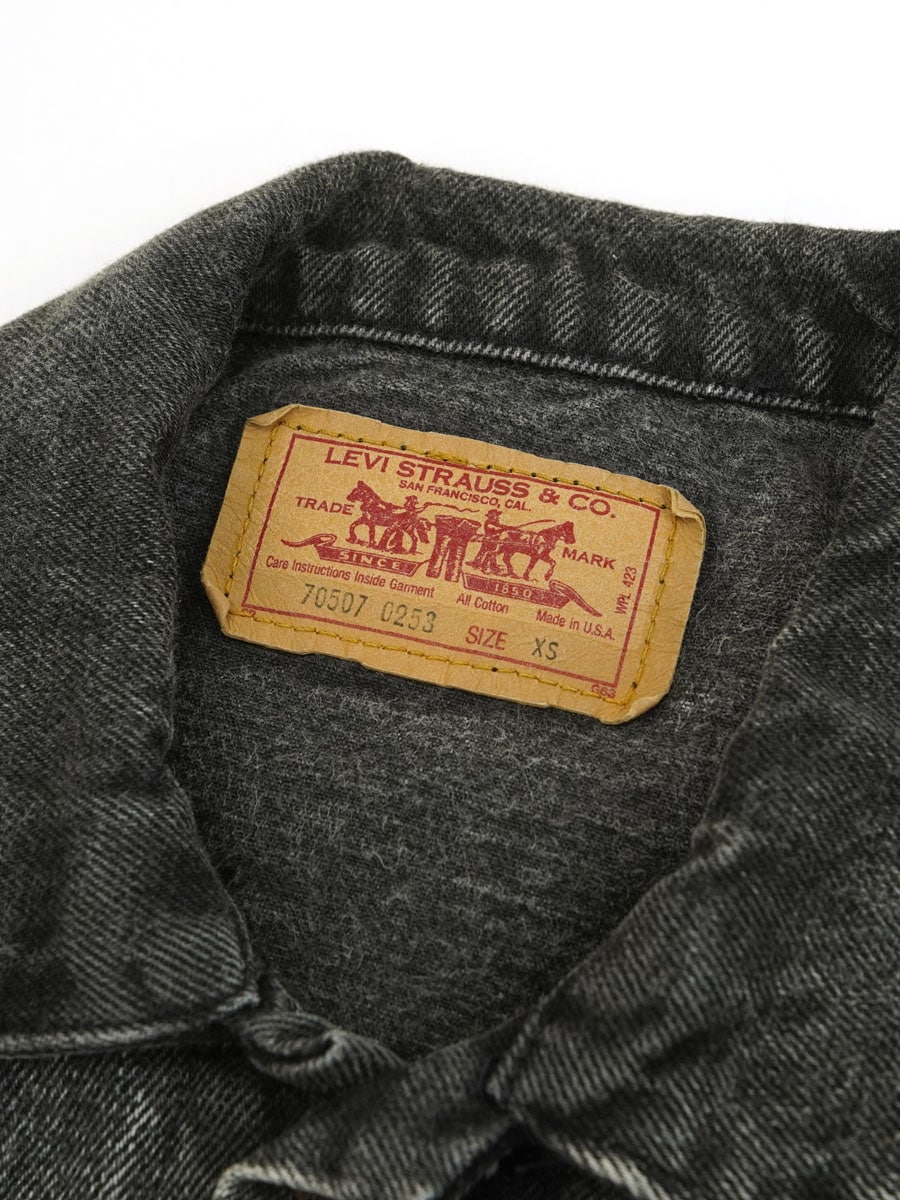 80's Levi's 70507 ブラック デニムジャケット 表記(XS) USA製 | NEW