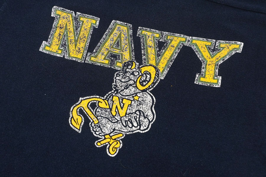 80's トリコタグ チャンピオン ''NAVY'' Vネック 七分袖 フットボールT