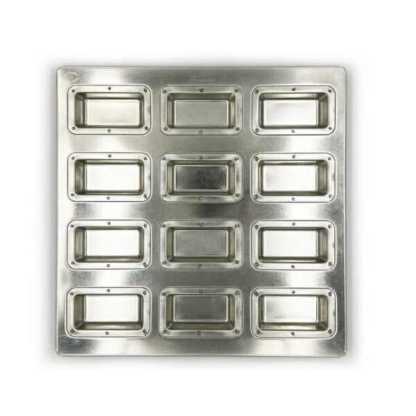 シルバー天板 スリムフィナンシェ型 12P シリコン付 1個入 松永製作所