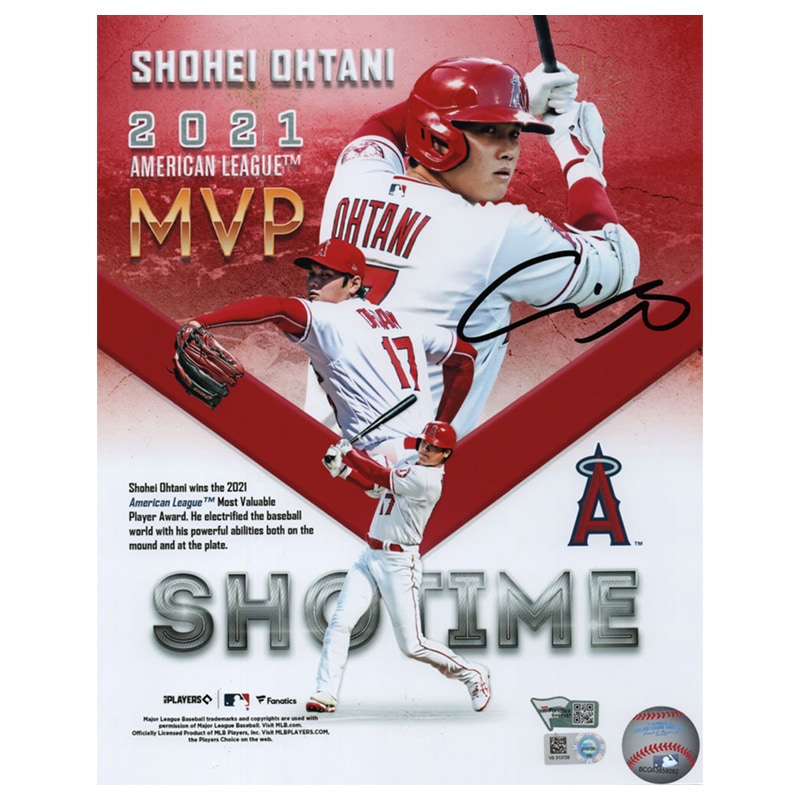 大谷翔平 直筆サイン入り 2021 ア・リーグ MVP記念 8x10 コラージュ