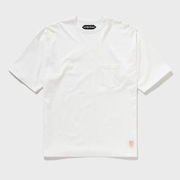 charbon / PIGMENT DYE PRINT T-SHIRTS WHITE RED