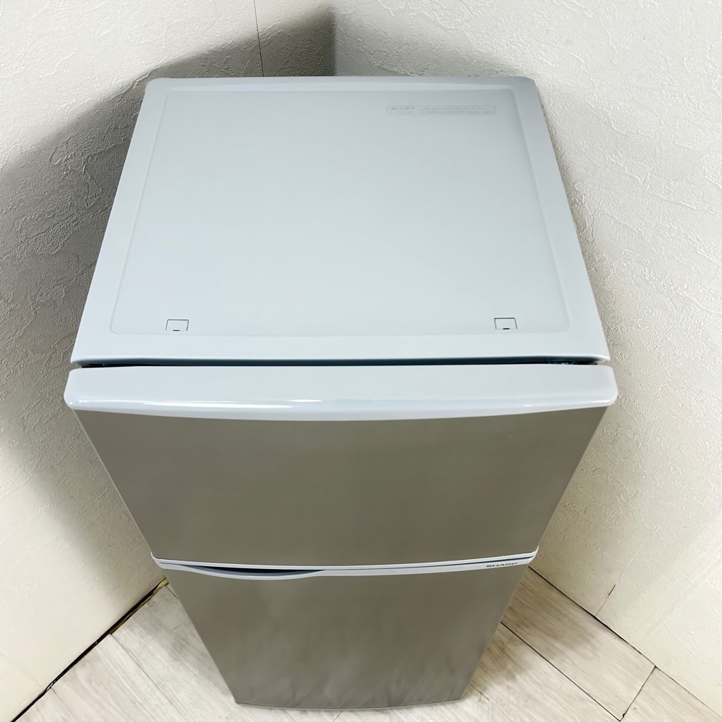 中古 128L 2ドア冷蔵庫 シャープ SJ-H13E-S 2021年製 シルバー