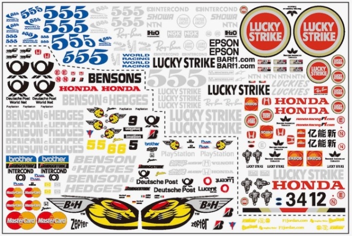 AMS 8538 1/10 ラジコン用シール LUCKY & BENSON