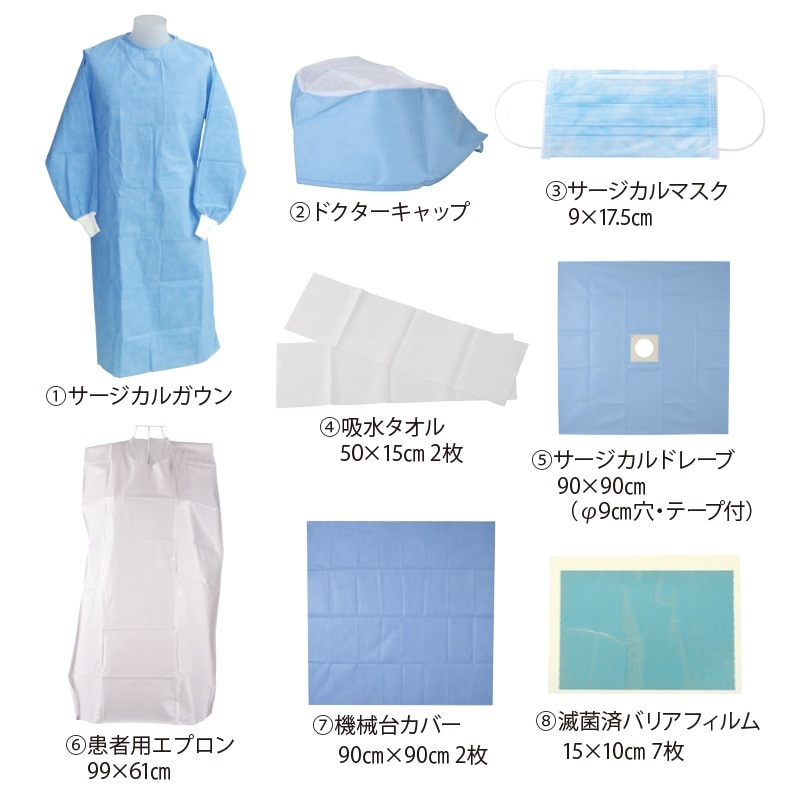 口腔外科手術パックフルセット L[共和医理科] | 感染予防・ディスポ