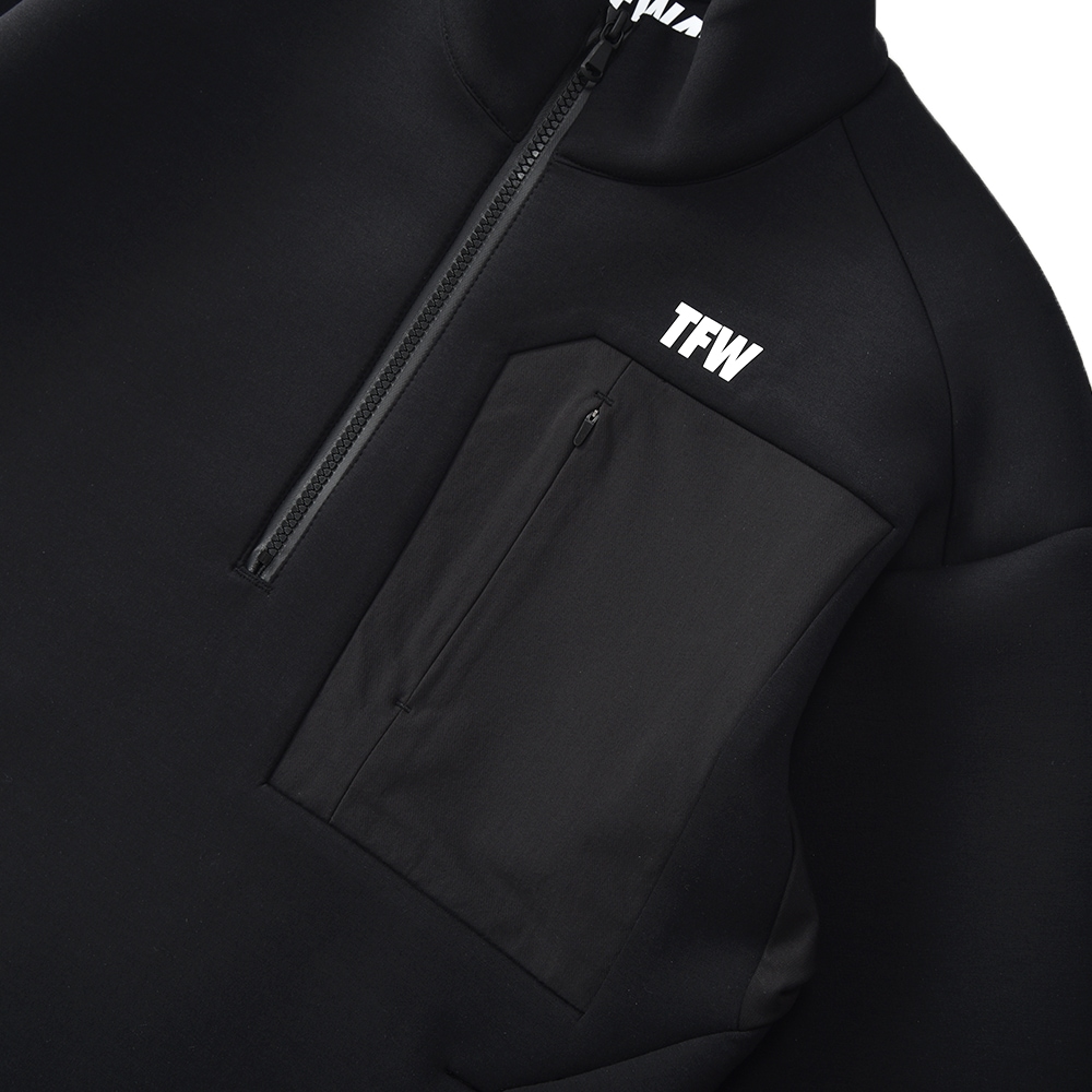 TFW49 ティーエフダブリュー49 CARDBOARD MATERIAL HALF ZIP SWEAT
