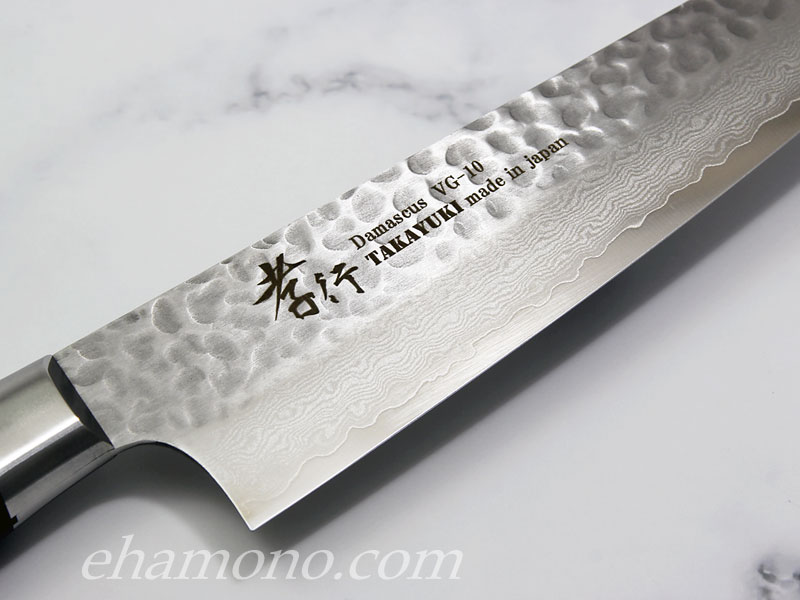堺孝行 V金10号ダマスカス33層鎚目 牛刀180