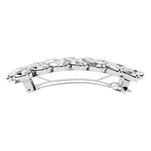 ラージ アイビー クリスタル バレッタ (クリスタル/シルバー