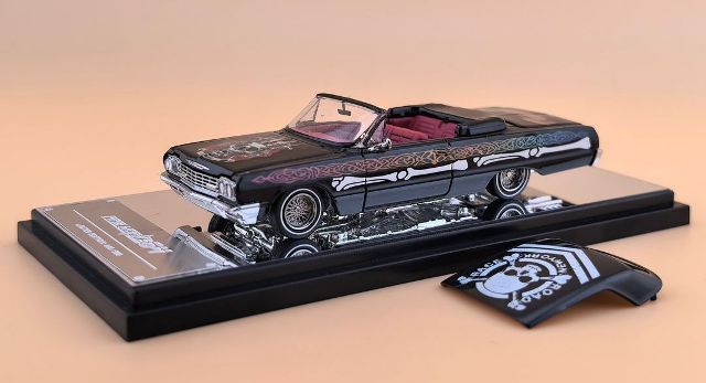新品 Fine Works64 1/64 シボレー インパラ Impala A/Skul Black