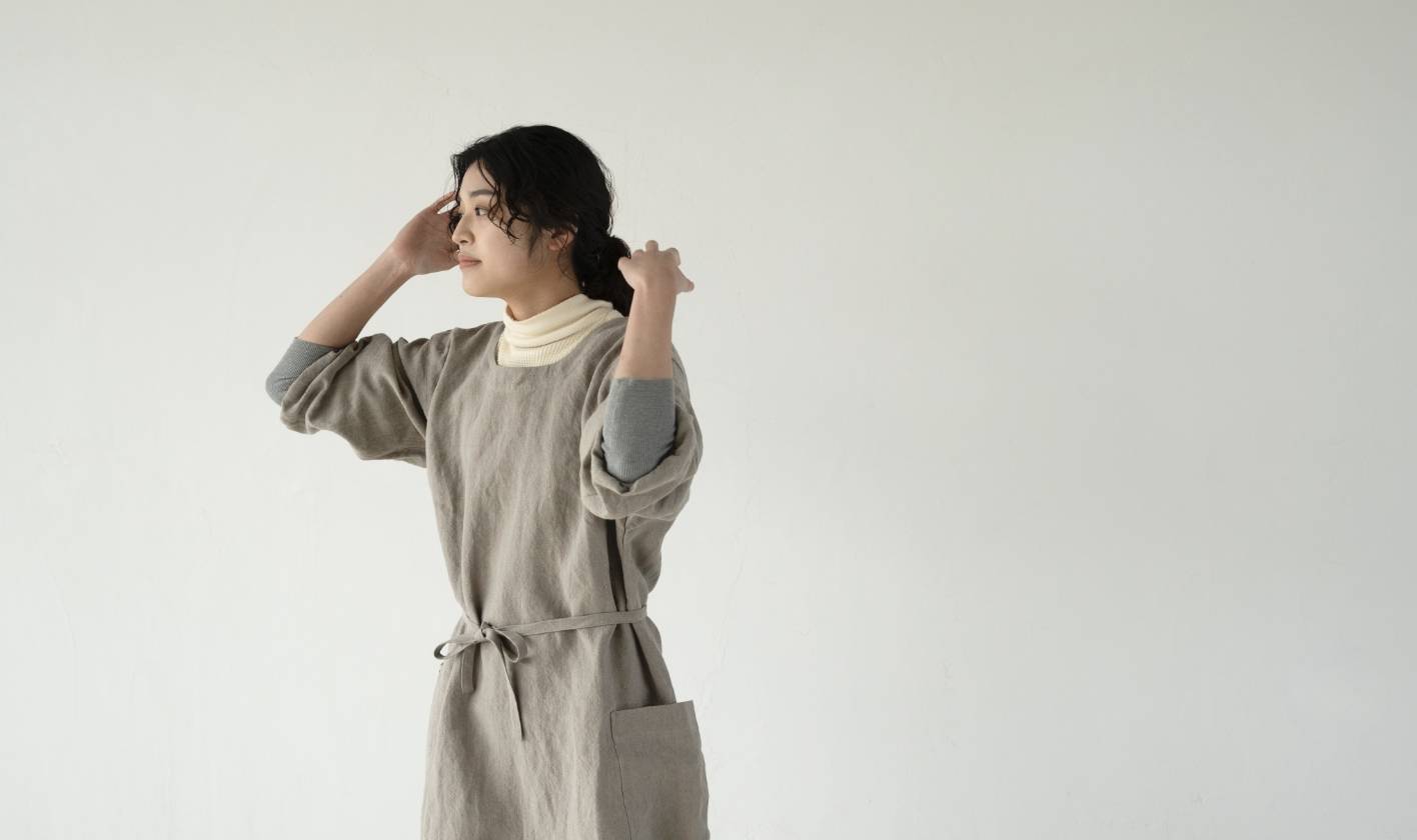 kapoc 3rd. / hand made linen｜割烹着kapoc（カポック）公式