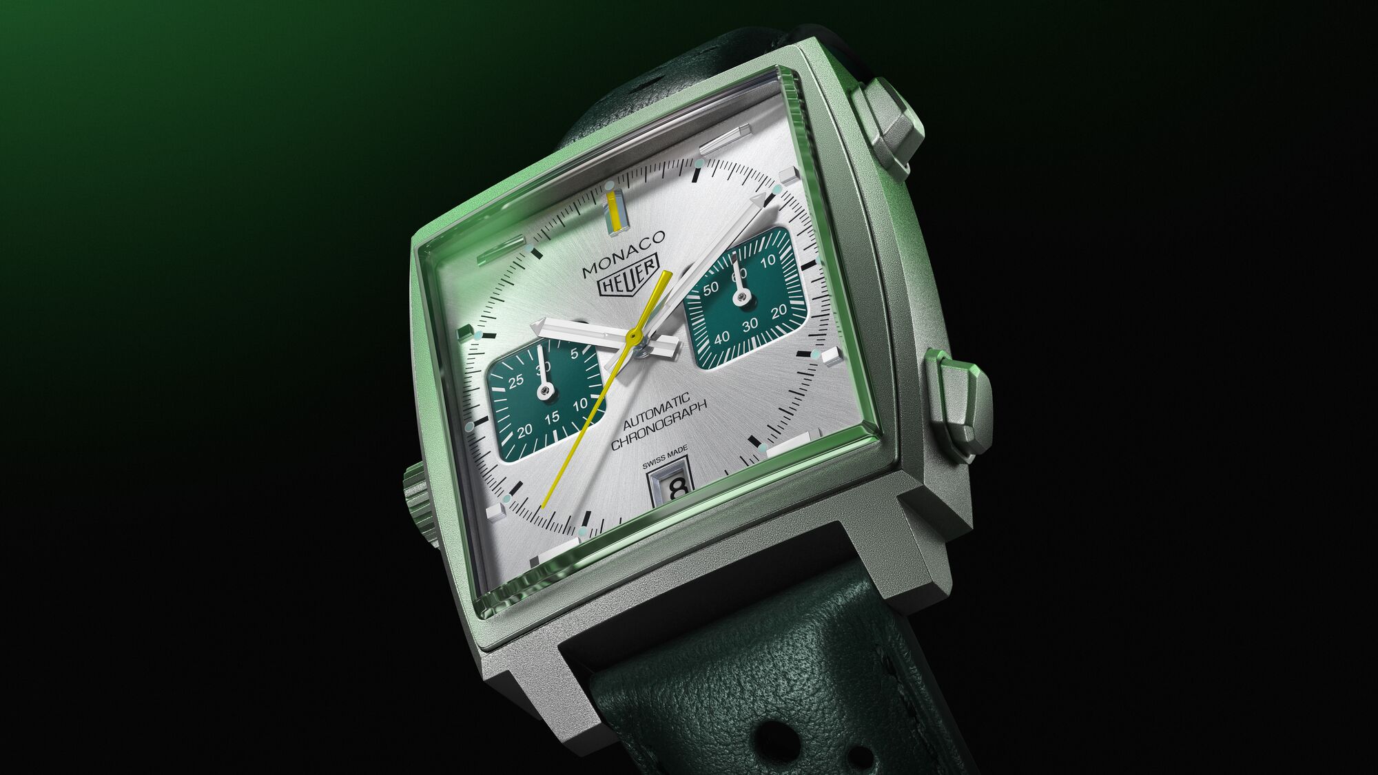 グリーンに彩られたタグ・ホイヤー モナコ クロノグラフ| TAG Heuer