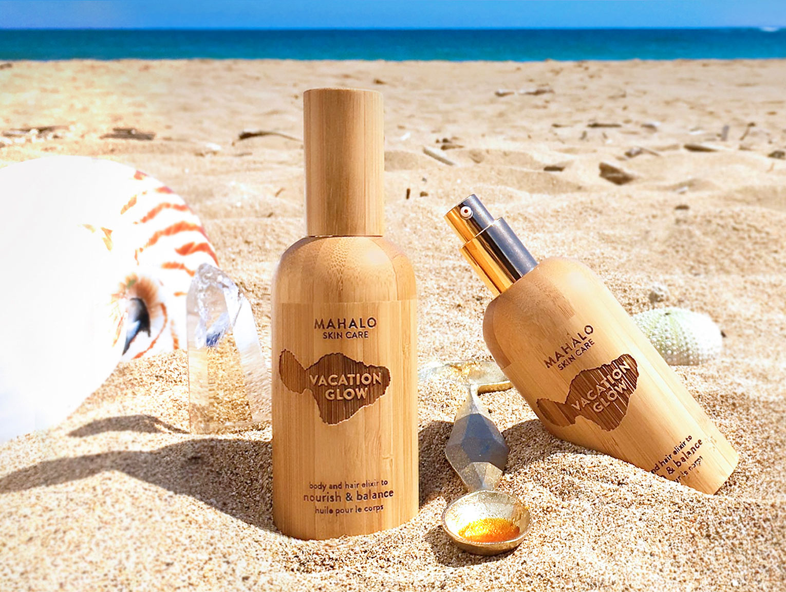 The VACATION GLOW body and hair elixir| MAHALO Skin Care