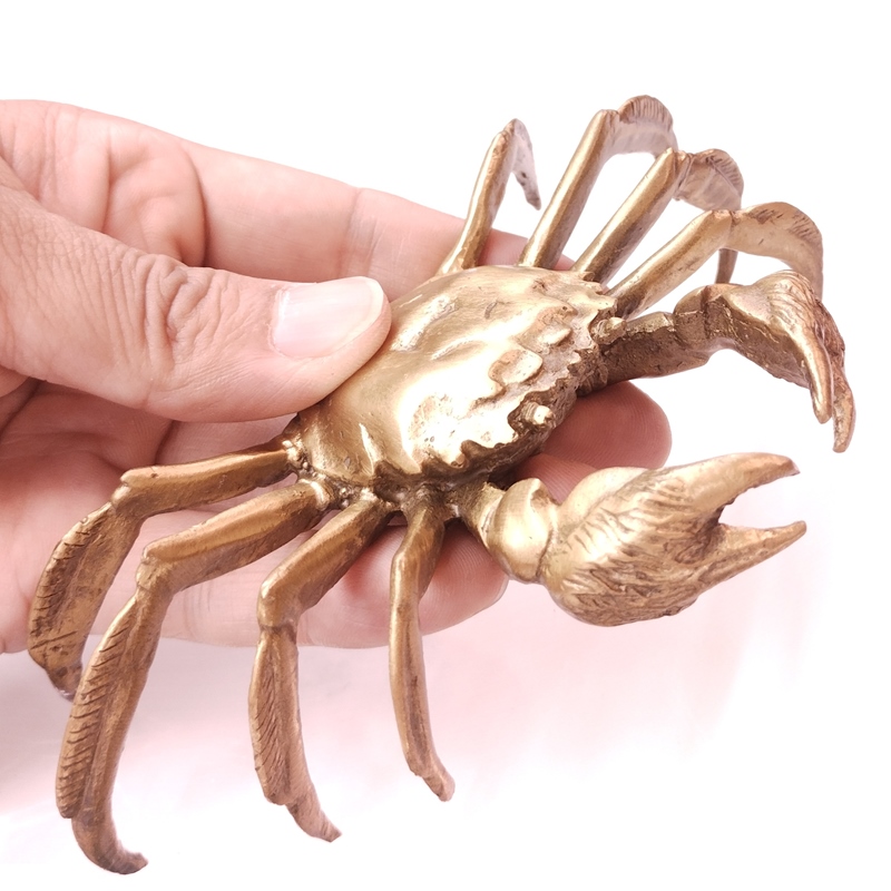 中華金物 638 銅(真鍮)製 蟹 カニ 幅14.5cm | 中華金具、金物、鈴ベル