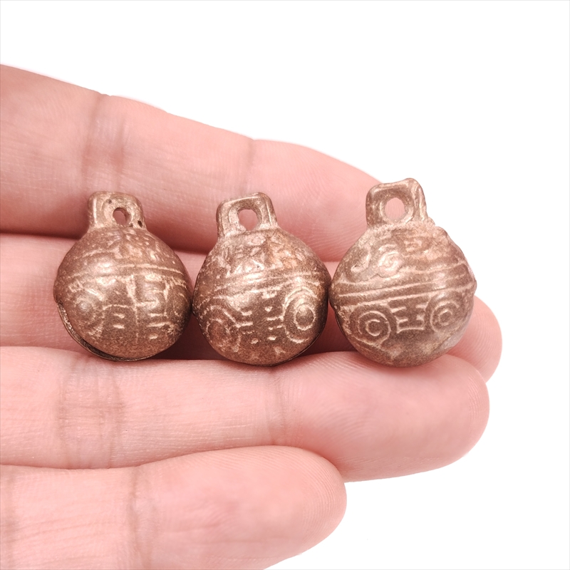 鈴 すず 黄銅(真鍮)製 虎龍鈴 301-18 幅約1.8cm 1個 | 中華金具、金物