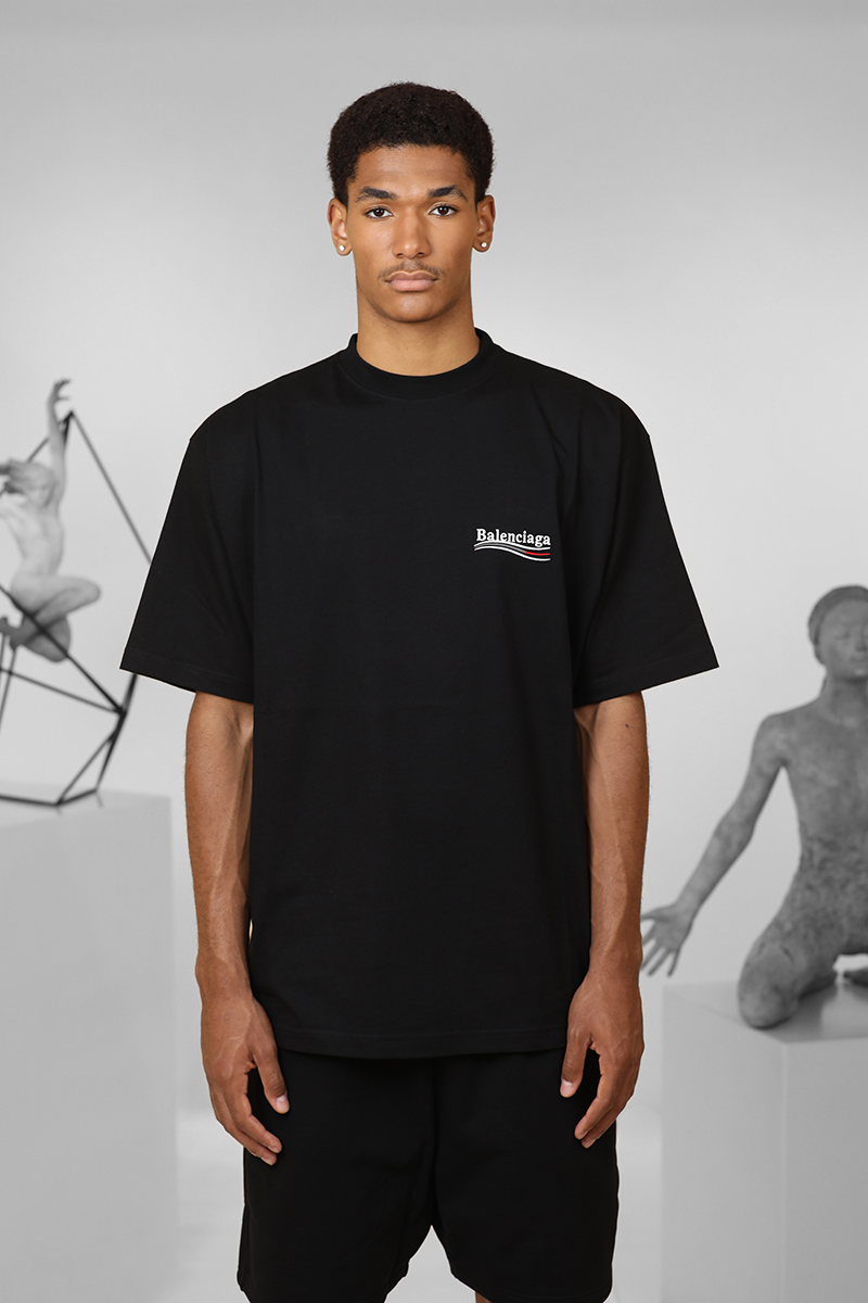 Political campaign oversize T-shirt - Black - BALENCIAGA