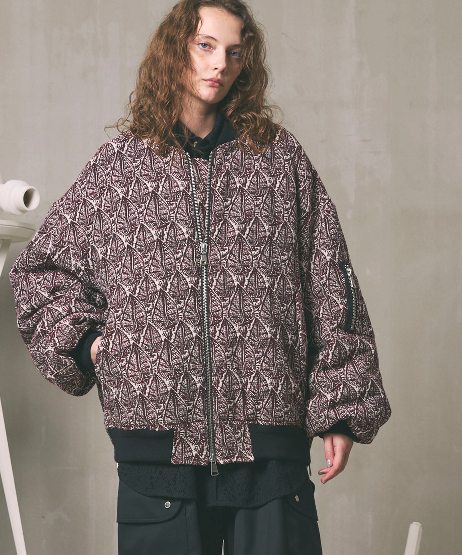 Italian Dead Stock Fabric】Prime-Over MA-1