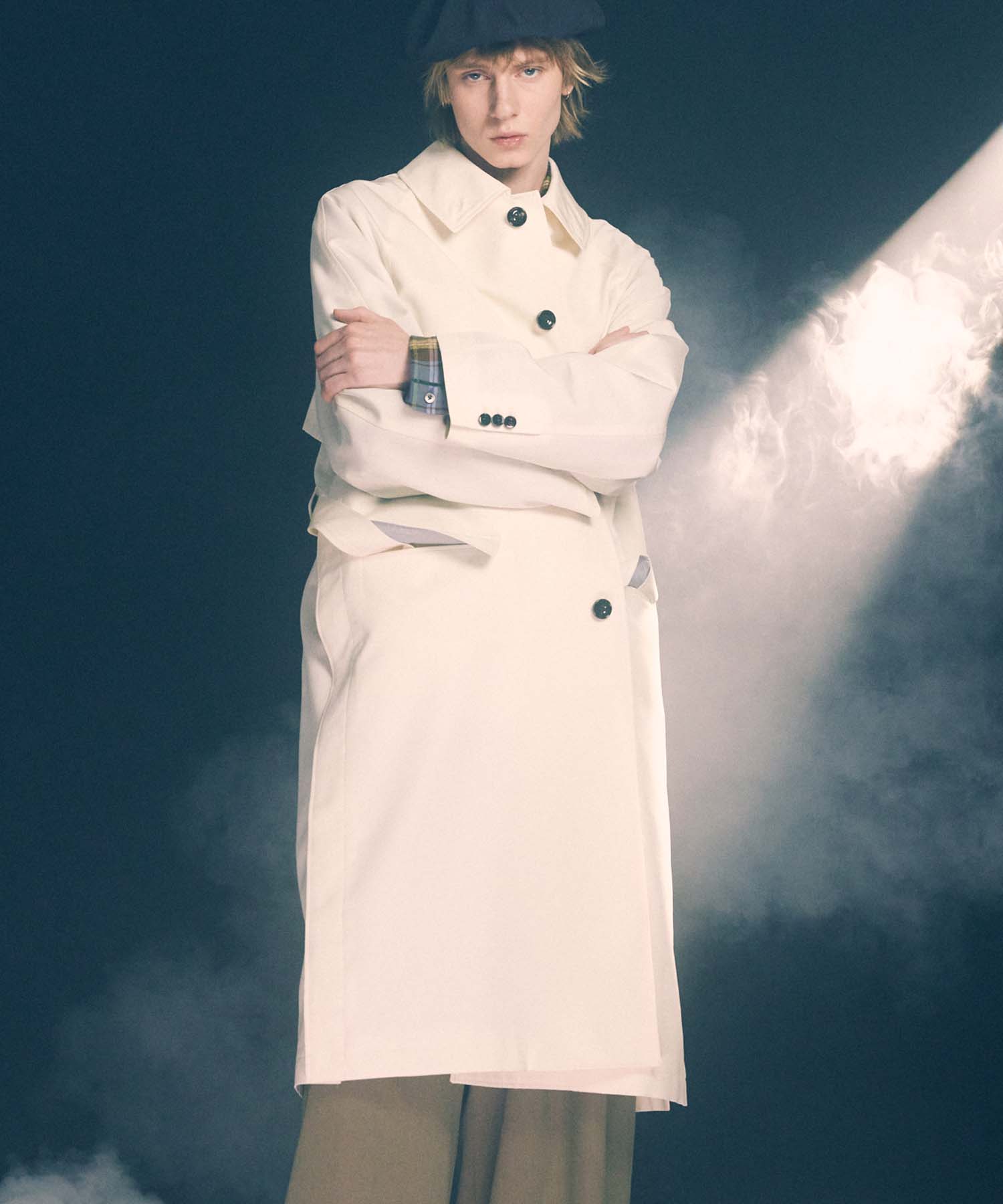 Italian Dead Stock Fabric】Dress-Over Balmacaan Coat