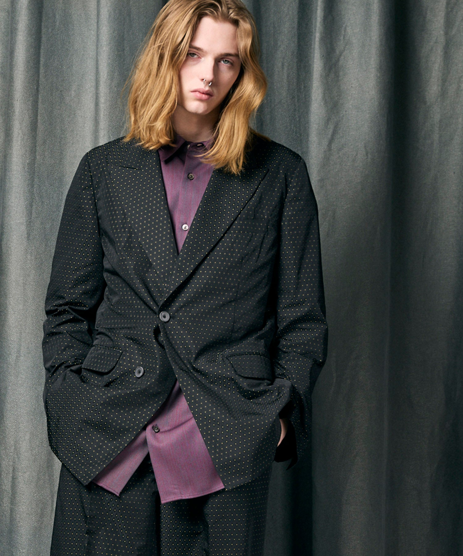LIMITED EDITION】Dress-Over Peaked Lapel Semi-Double Tailored Jacket