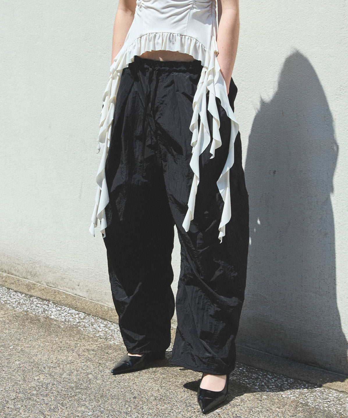 Side Zipper Parachute Pants