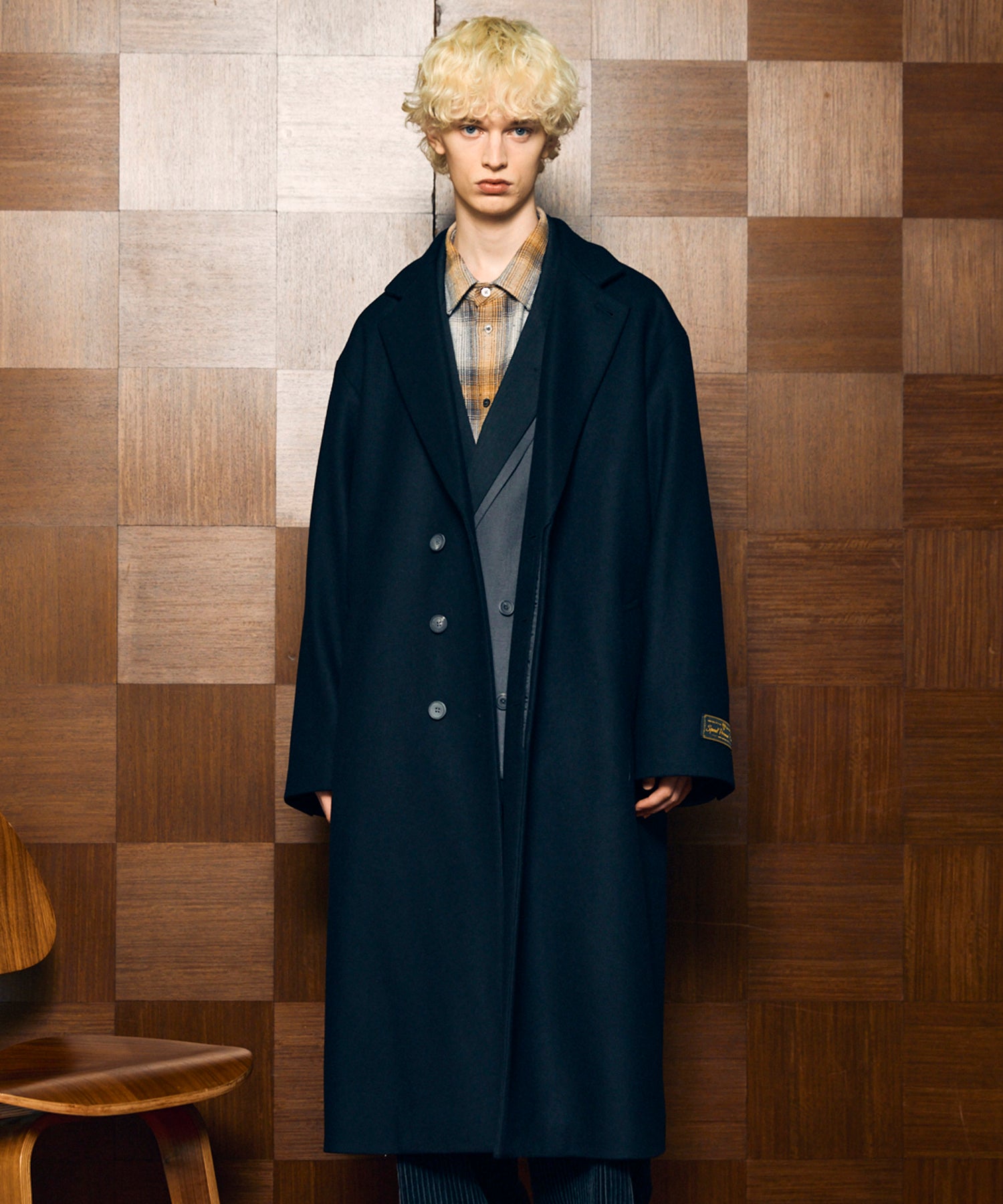 SUPER170S Prime-Over Melton Chesterfield Coat