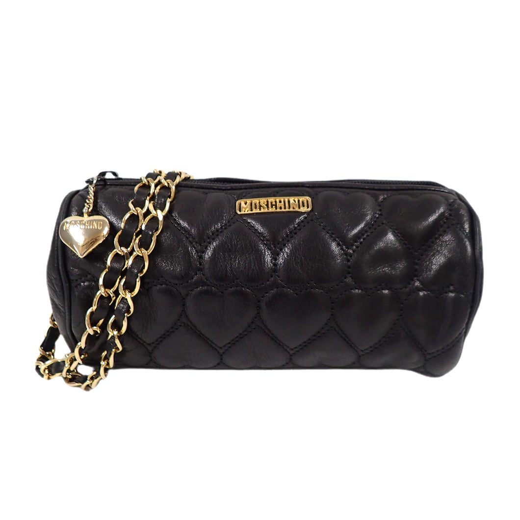 リュック MOSCHINO vintage ハート型キルティング ハート レザー