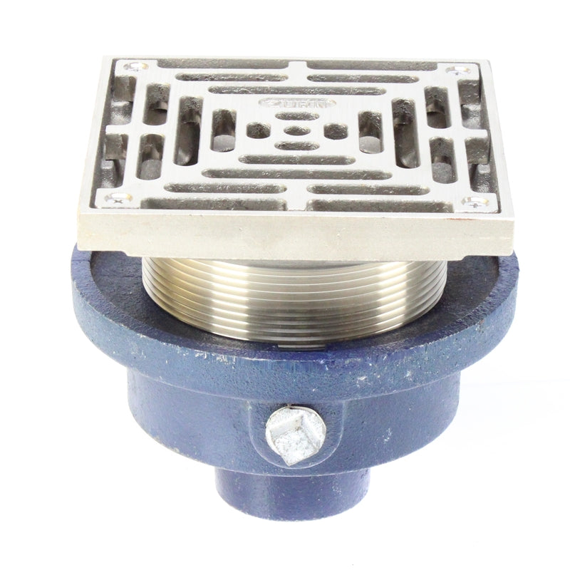 Zurn ZN211-R6 - Floor Drain with Surface Clamping Ring