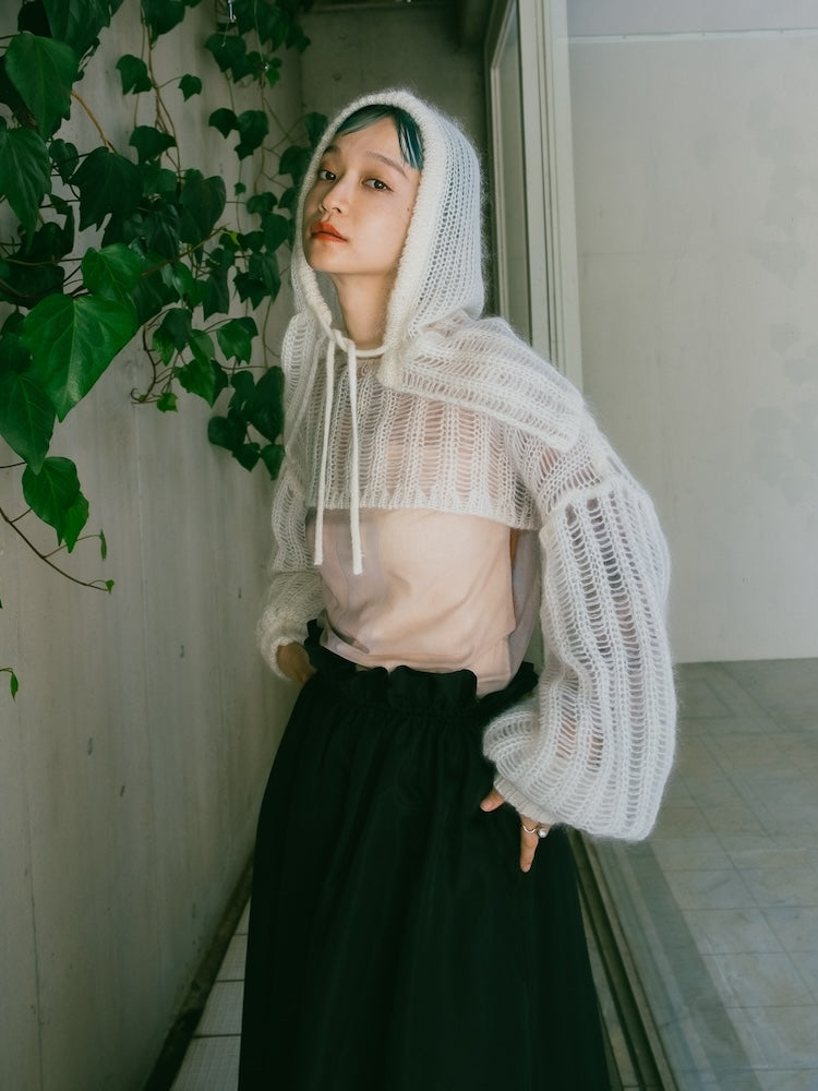 Kid Mohair Cropped Knit Pullover｜ショート丈モヘアニット – MARTE