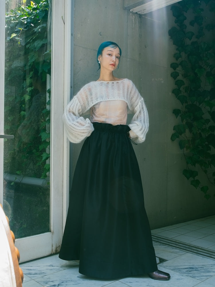 Kid Mohair Cropped Knit Pullover｜ショート丈モヘアニット – MARTE