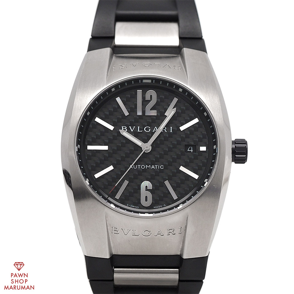 BVLGARI ブルガリ エルゴン EG40BSVD 自動巻き SS×ラバー カーボン