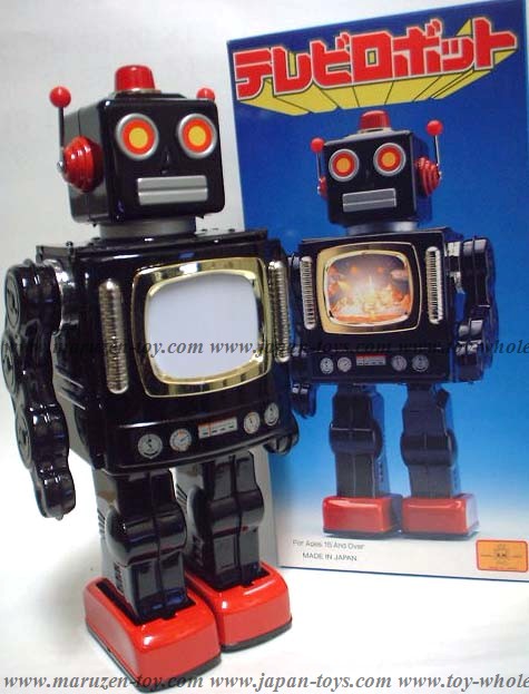 丸善商店 （メタルハウス）日本製ブリキ商品 No.9 TVロボット（黒