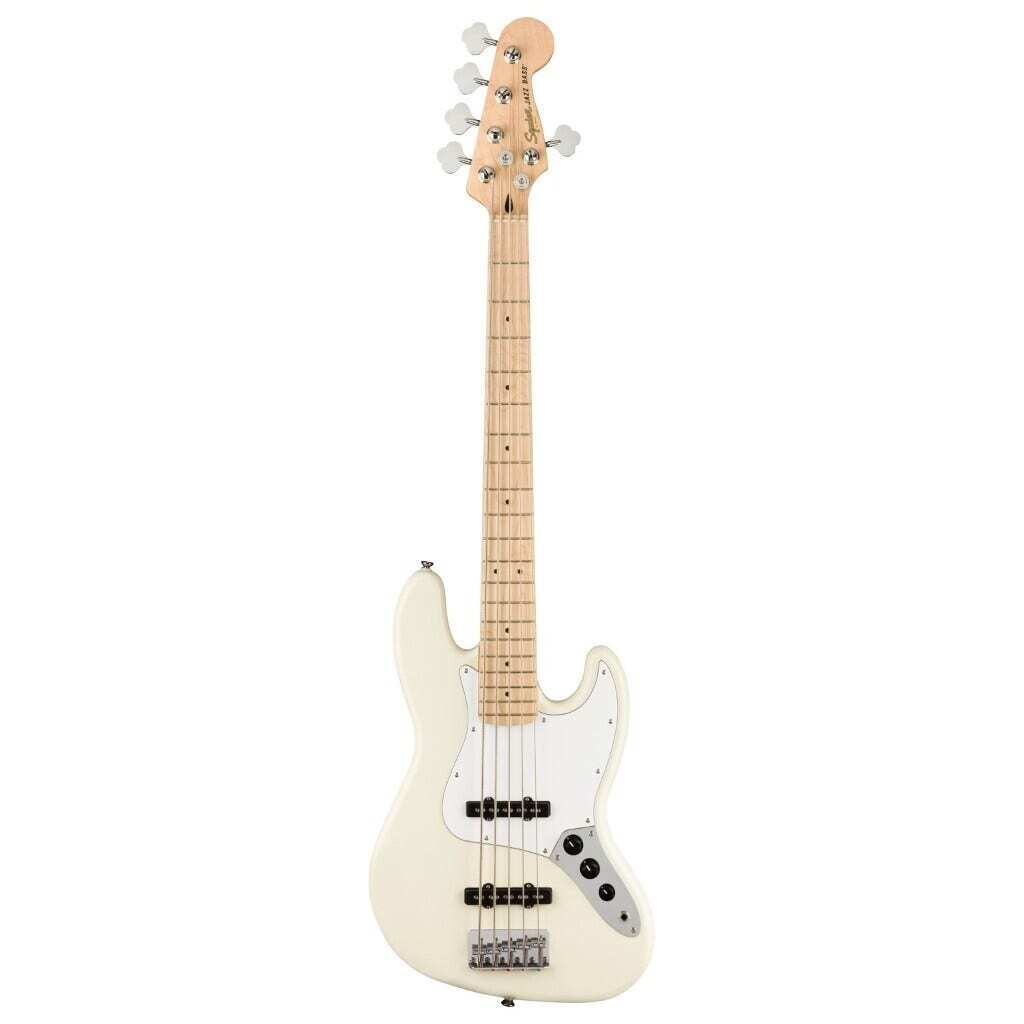 Squier Affinity Jazz Bass V - Olympic White | 5-String Bass Guitar