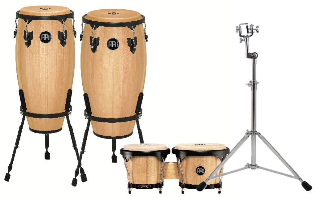 Meinl Headliner 11 & 12 Conga and Bongo Set - Natural Finish