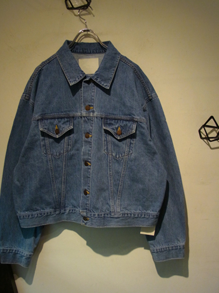 UNUSED（アンユーズド） ウォッシュド ワイドデニムジャケット - margin