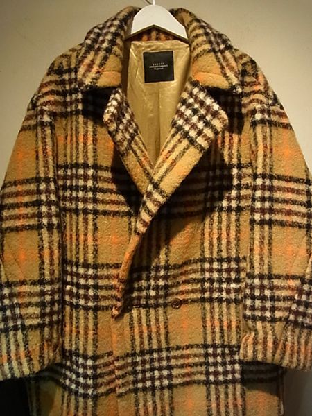 UNUSED（アンユーズド） チェックコート キャメル - margin