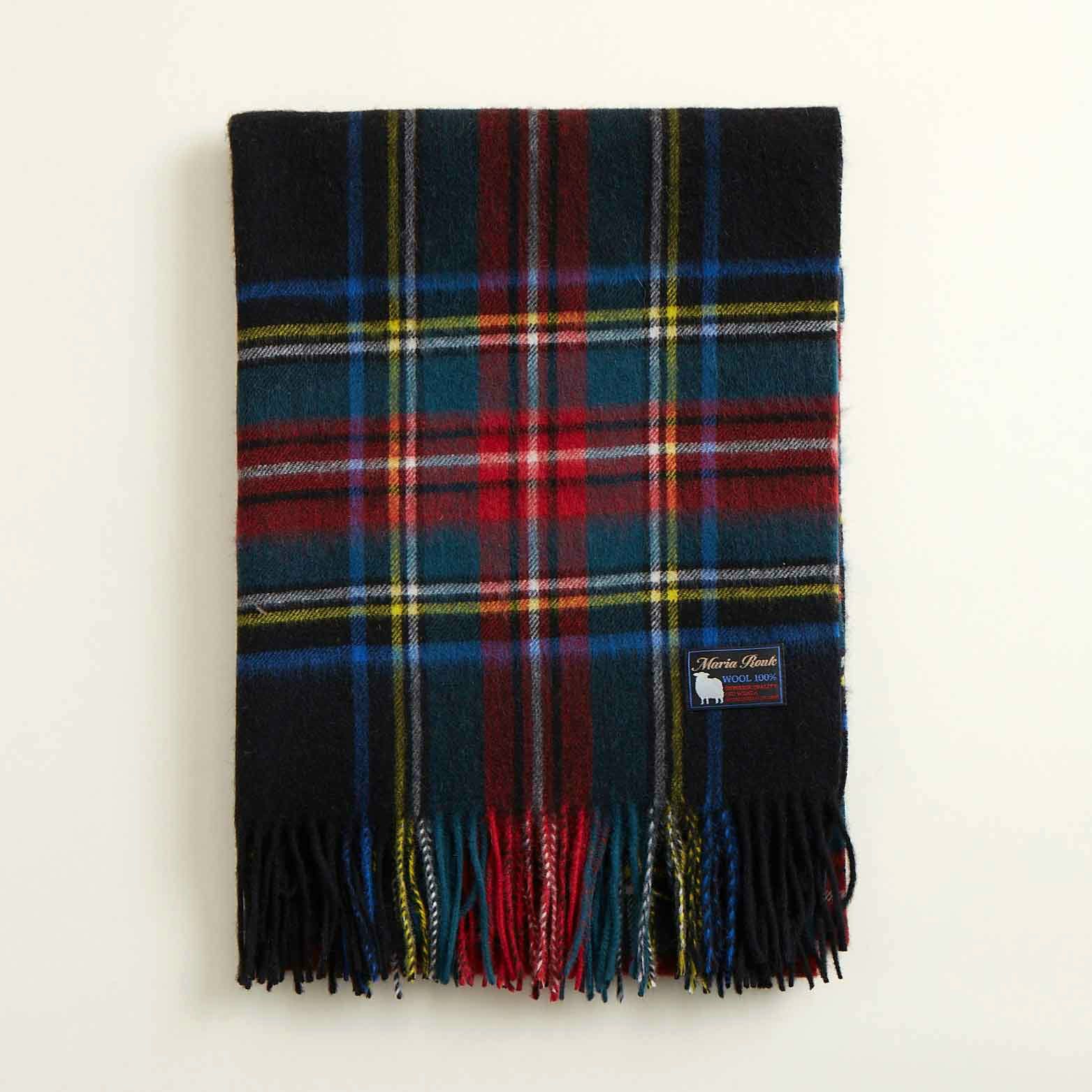 ウール100%大判イングランドチェックストール＜ブラウン＞ | Maria