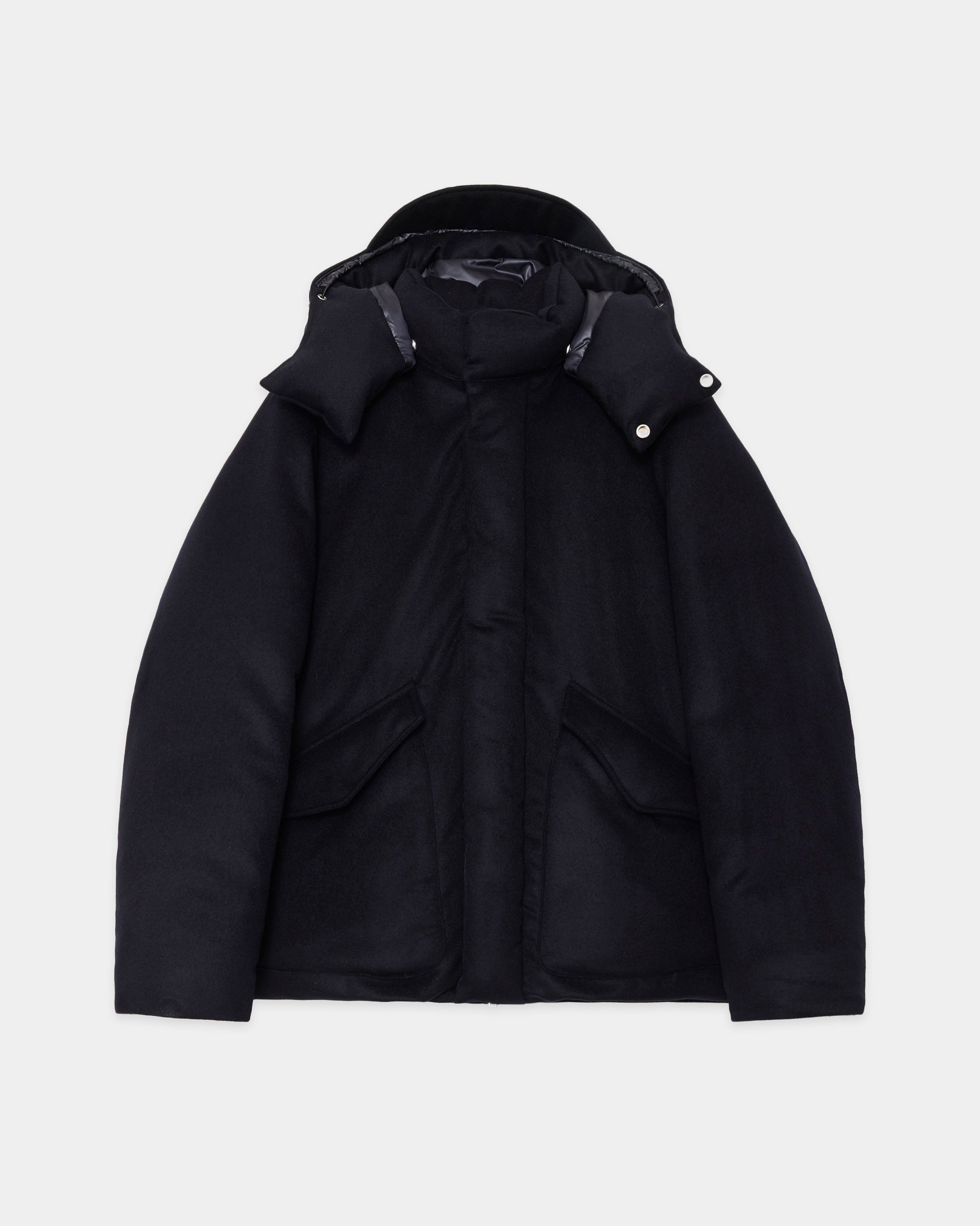 カシミヤフランネル / カシミヤダウンジャケット, D Navy – MARKAWARE