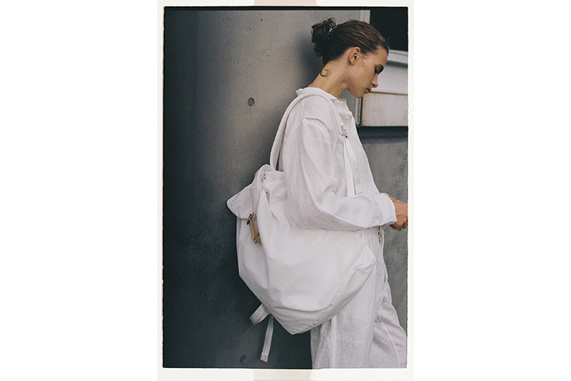 Mel caribe was様 ディアスキンバッグ 白 ディアスキン 巾着 白 - メルカリ