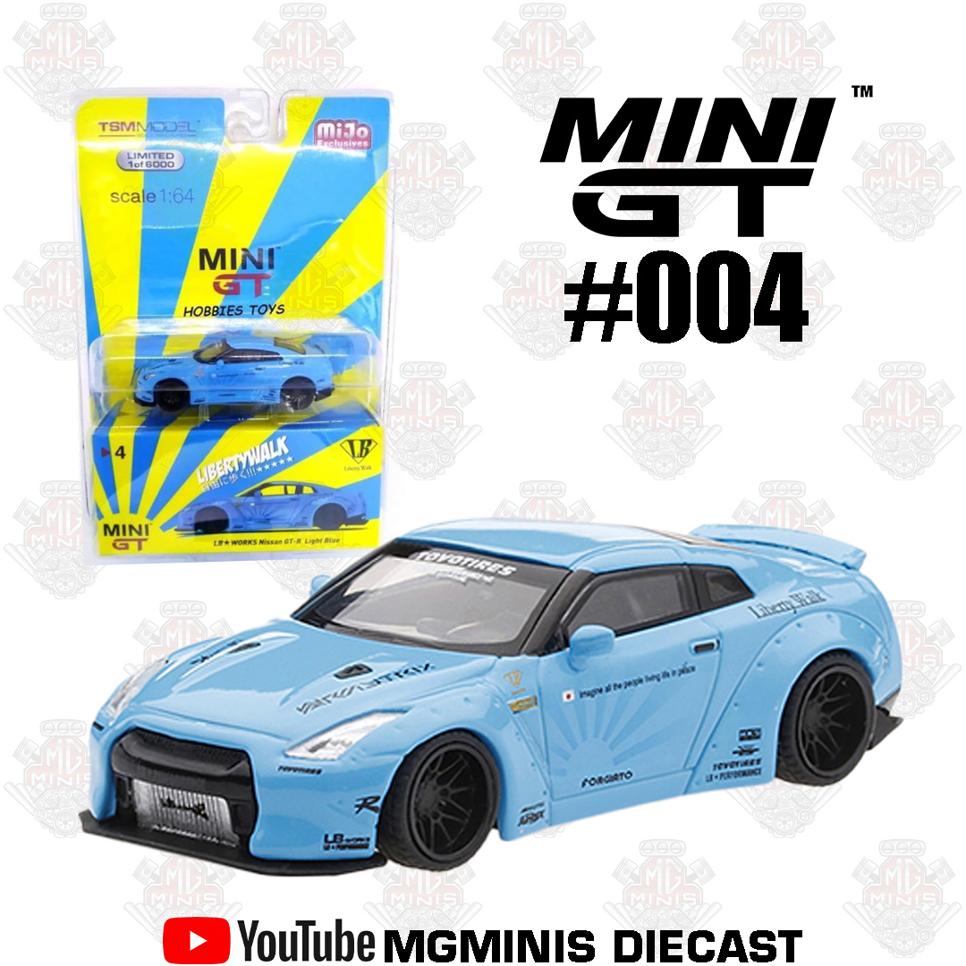 Mini GT 4 LB Works Nissan GT-R Light Blue Blister – MgMinis Diecast